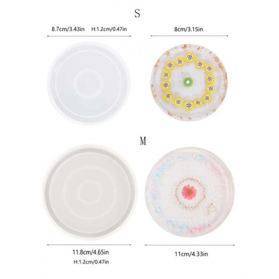 Round silicone coaster mold 