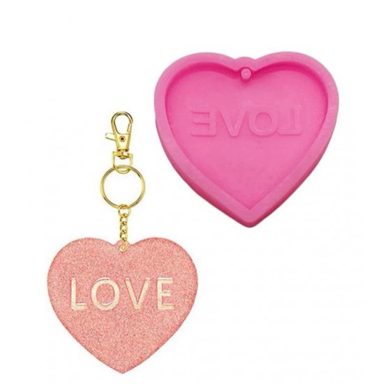 Template pink heart inside love 