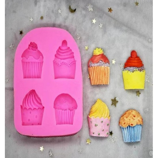 Pink silicone ice cream mold 