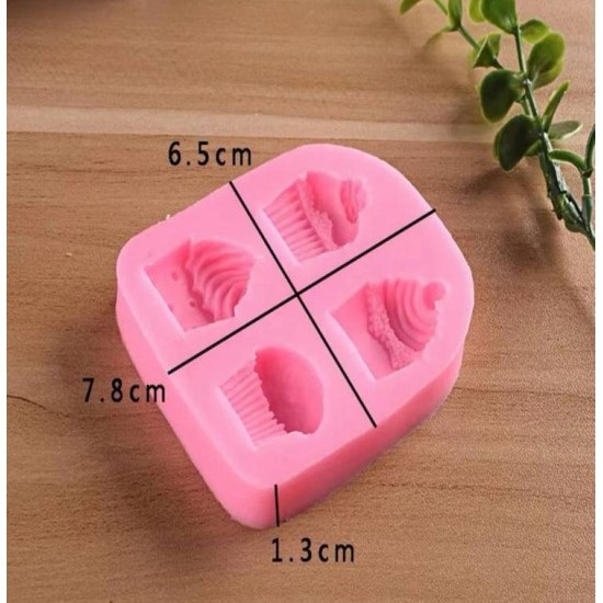 Pink silicone ice cream mold 