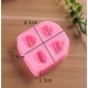Pink silicone ice cream mold 