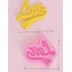 Love word pink mold 7.3cm 