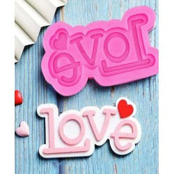 pink love word template 