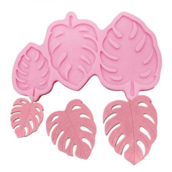 Pink leaf template 