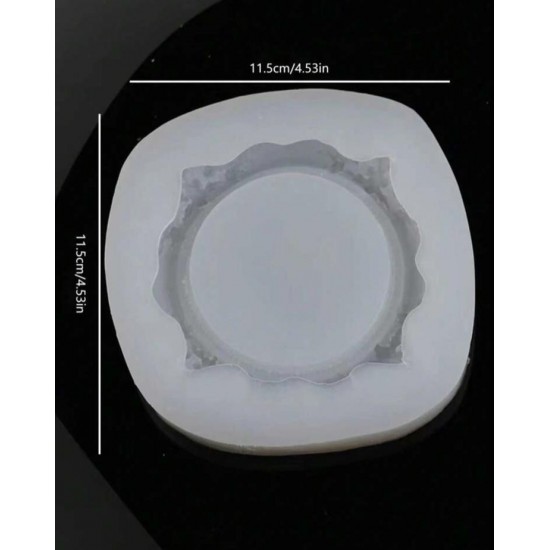 Transparent flower candle coaster mold 