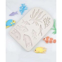 Gray fish silicone mold 