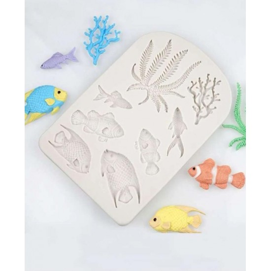 Gray fish silicone mold 