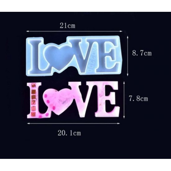 Love word template transparent 21 cm 