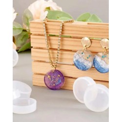 2.5cm clear round pendant mold 