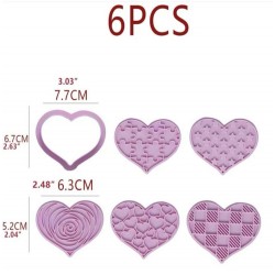 Stamp the shape of plastic hearts 