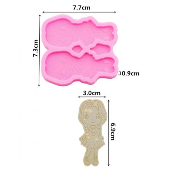 Pink girls silicone mold 