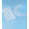 Crescent, stars and moon template for wall hangings, 2 pieces 