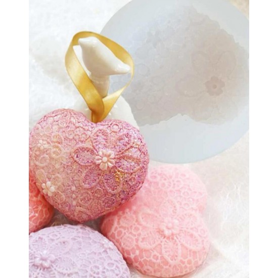 Floral embossed heart mold 