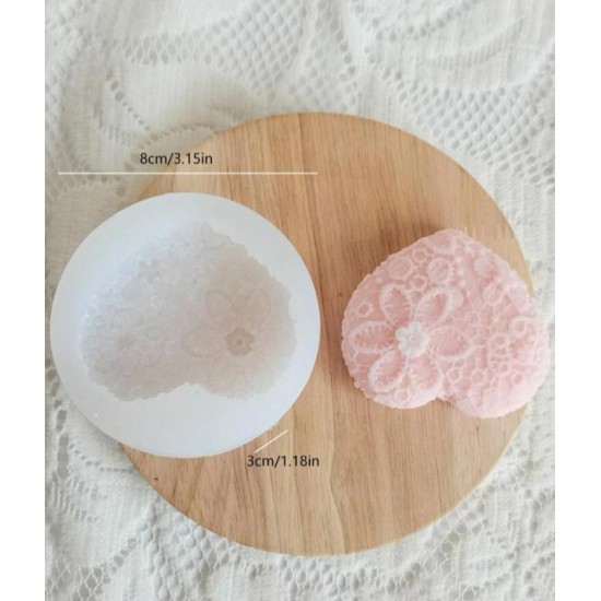 Floral embossed heart mold 