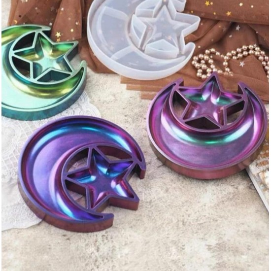 Star and crescent transparent mold 15 * 14 cm 