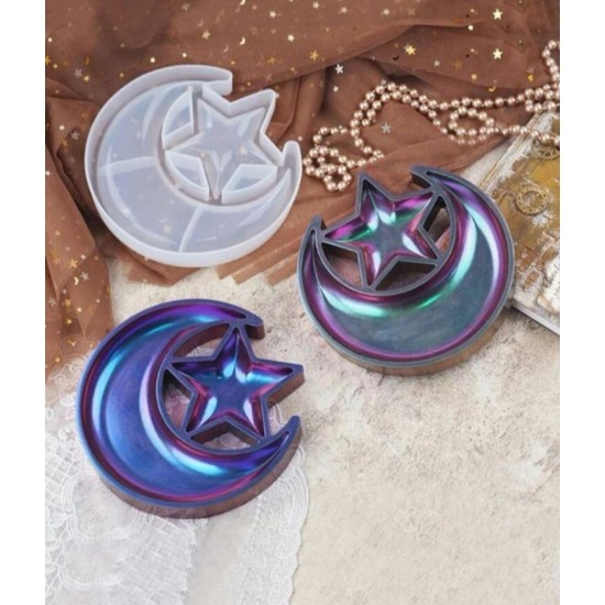 Star and crescent transparent mold 15 * 14 cm 