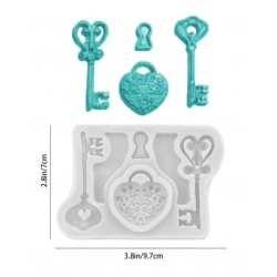 Gray key and lock template 