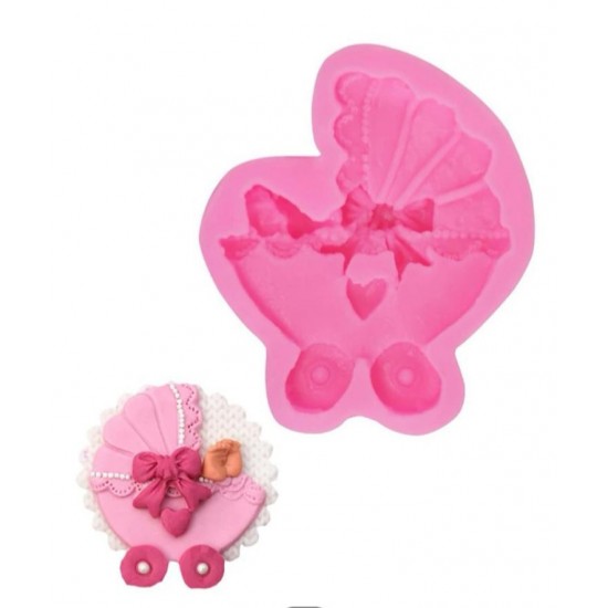 Pink bow candy cart mold 