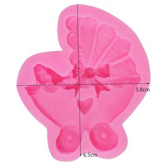 Pink bow candy cart mold 