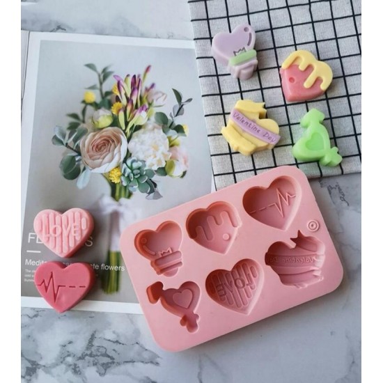 Various hearts cake 