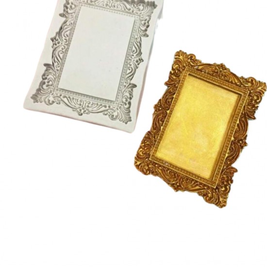 Gray flower frame template 