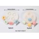 Two pieces of candy mold and silicone accessories 