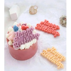 Happy birthday silicone mould 