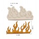 Fire shape silicone mold 
