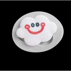 Gray smiley emoji template 