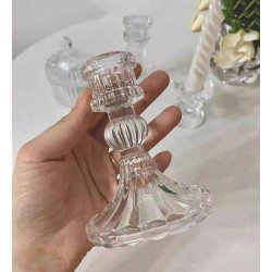 Glass candle holder stand 