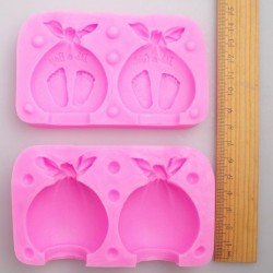 Apple shape mold with feet 