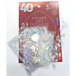Metallic butterfly with flower 