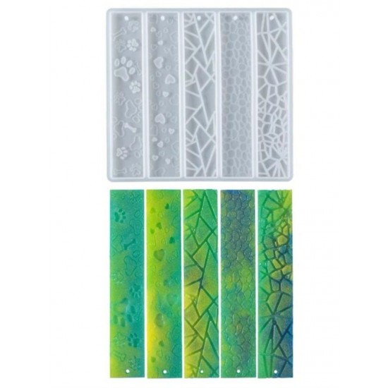 Bookmark template decorated with inscriptions 