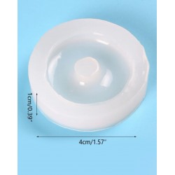 Transparent circular pendant silicone mold
