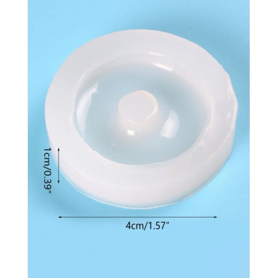 Transparent circular pendant silicone mold