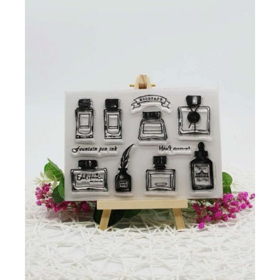 Ink bottle stamp template