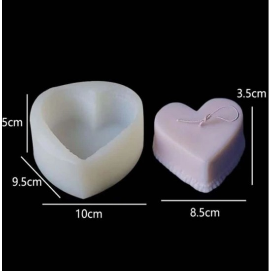 Heart shaped silicone mold