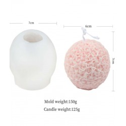 Ornate ball design candle mold