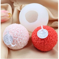 Ornate ball design candle mold