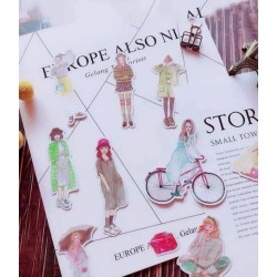 Girls stickers note