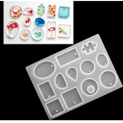 Resin Accessories Silicone Mold 12 Shapes