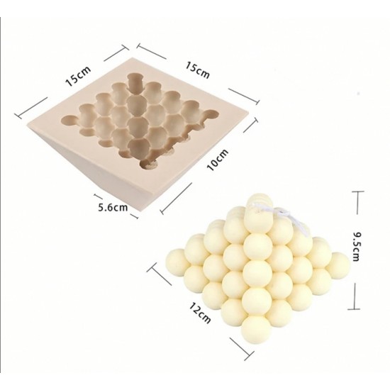 Pyramid Bubbles Silicone Mold