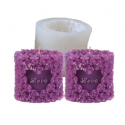 silicon mold for candles love roses