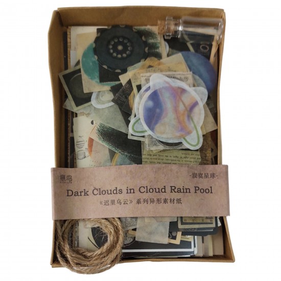 Sticker box and paper cut-outs