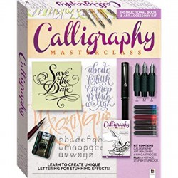 Small set of calligraphy pens + notebook