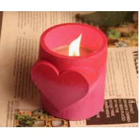 Heart candle template 