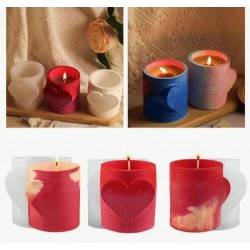 Heart candle template 