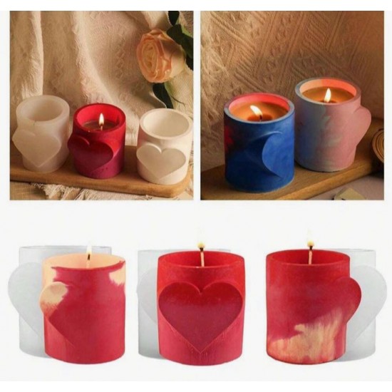 Heart candle template 