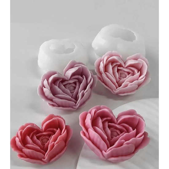 Heart shaped flower mold 