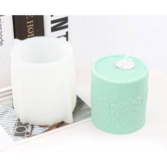 embossed silicon vase candle mold